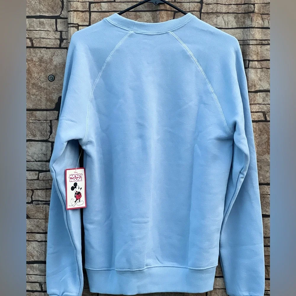 Disney Light Blue Mickey Mouse Crewneck Sweater - Picture 2 of 4
